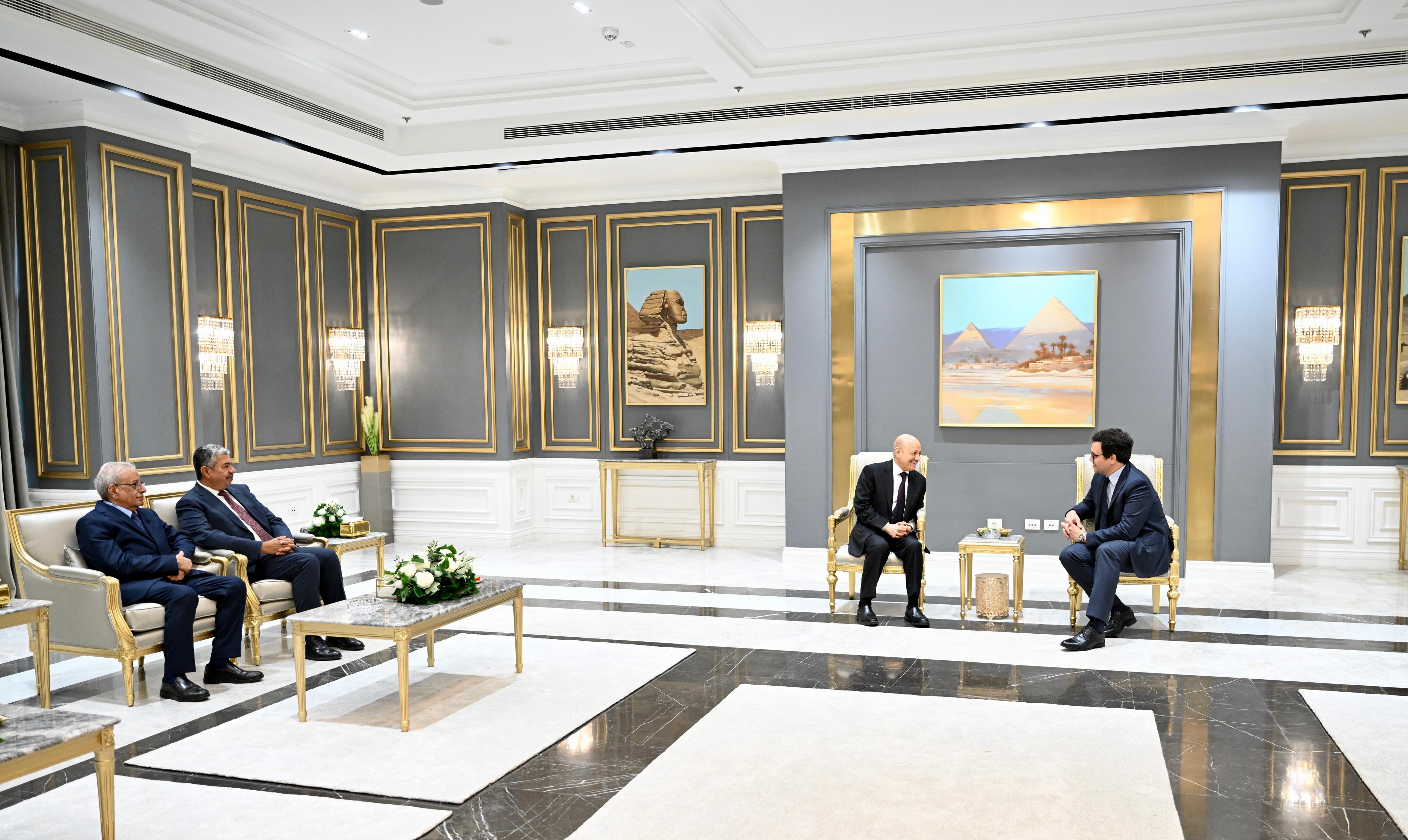 President Al-Alimi Concludes Visit to Cairo After Attending Grand Egyptian Museum Inauguration