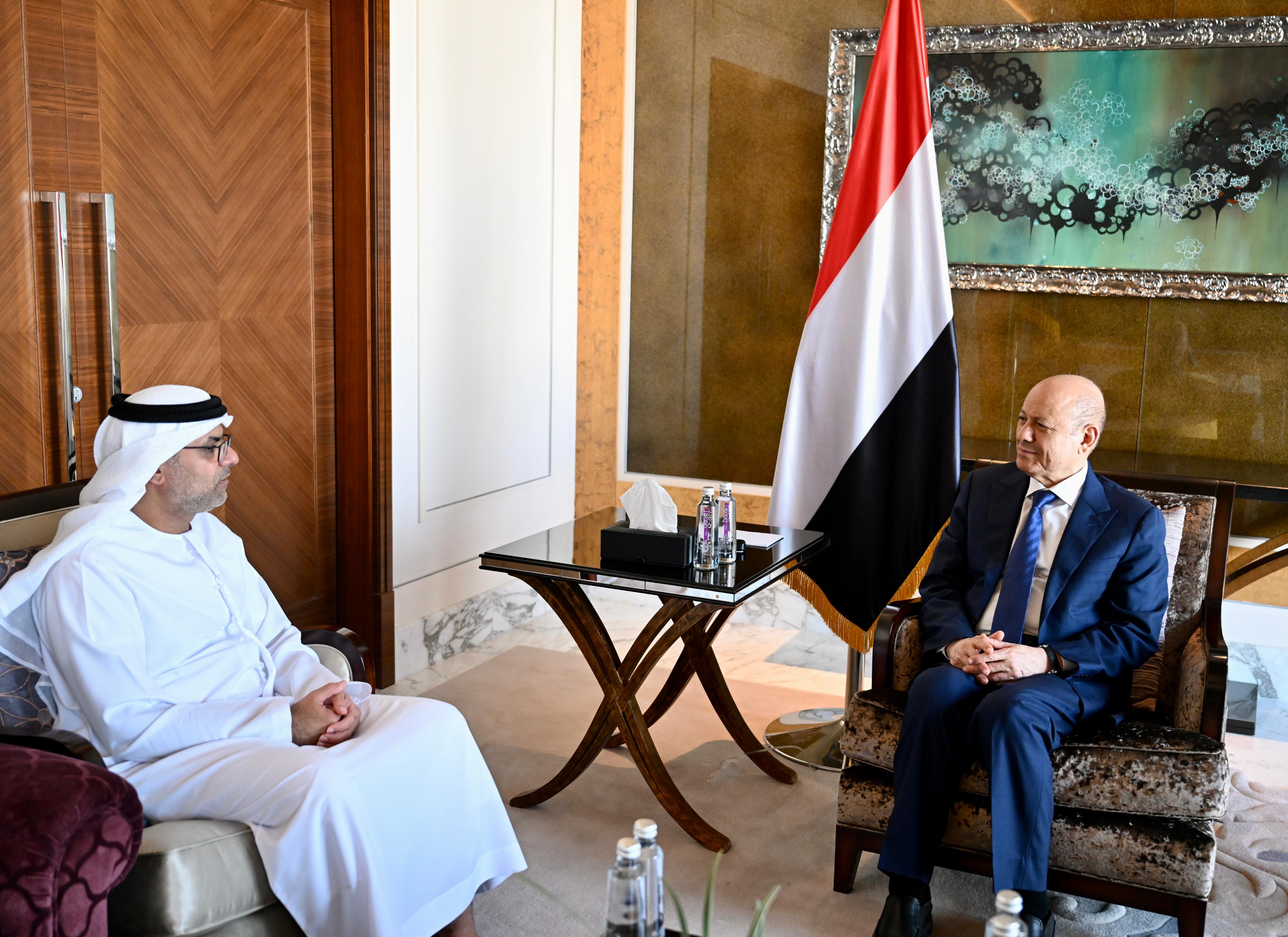 President Al- Alimi receives UAE’s  Ambassador to Yemen 