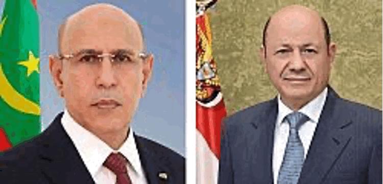 President Al-Alimi Receives cable of Condolences from  President  of Mauritania