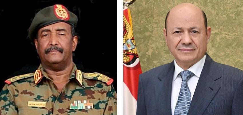 رئيس مجلس القيادة يهنئ رئيس مجلس السيادة السوداني بمناسبة حلول عيد الفطر المبارك