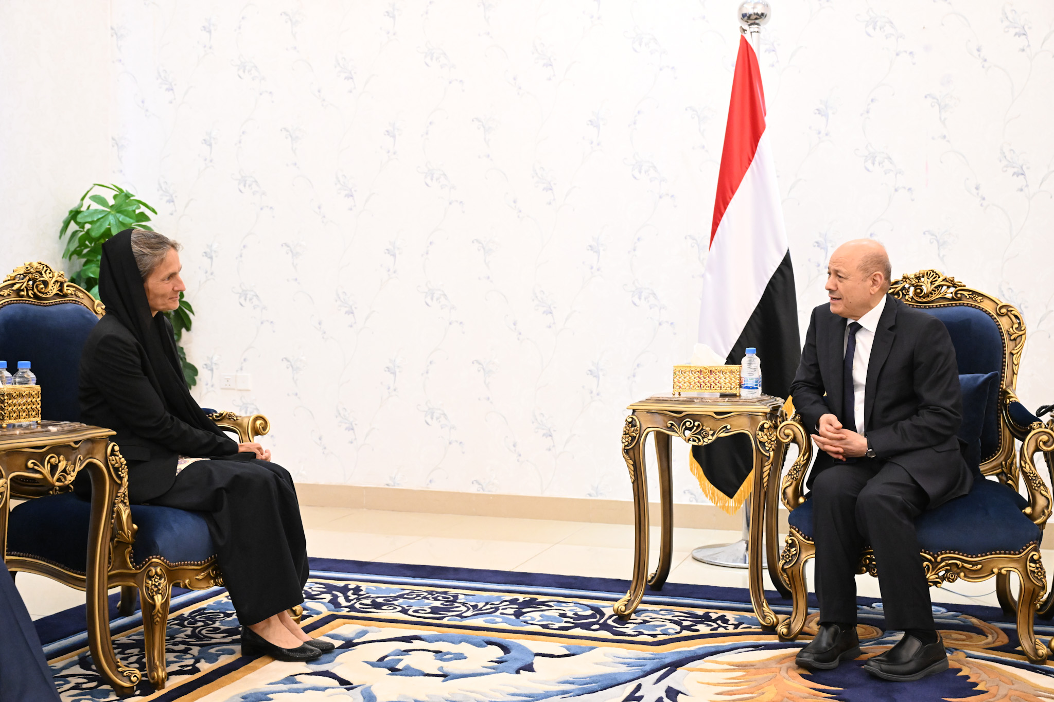 رئيس مجلس القيادة الرئاسي يتسلم اوراق اعتماد سفيرة هولندا 12 سبتمبر 2023