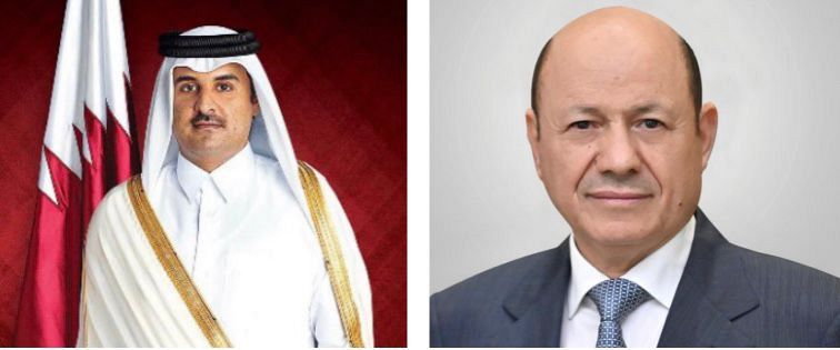 العليمي وأمير دولة قطر