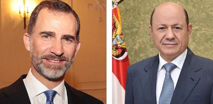 رئيس مجلس القيادة يتلقى برقية تهنئة من ملك إسبانيا بمناسبة العيد الوطني