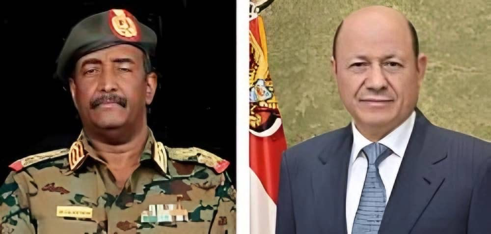 رئيس مجلس القيادة يتلقى برقية تعزية من الرئيس السوداني